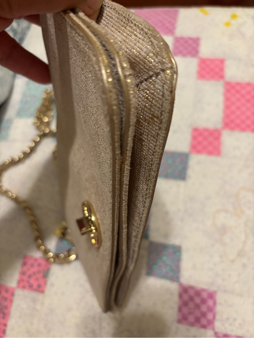 Tory Burch Metallic Gold Chain Crossbody Bag - Picture 9 of 14